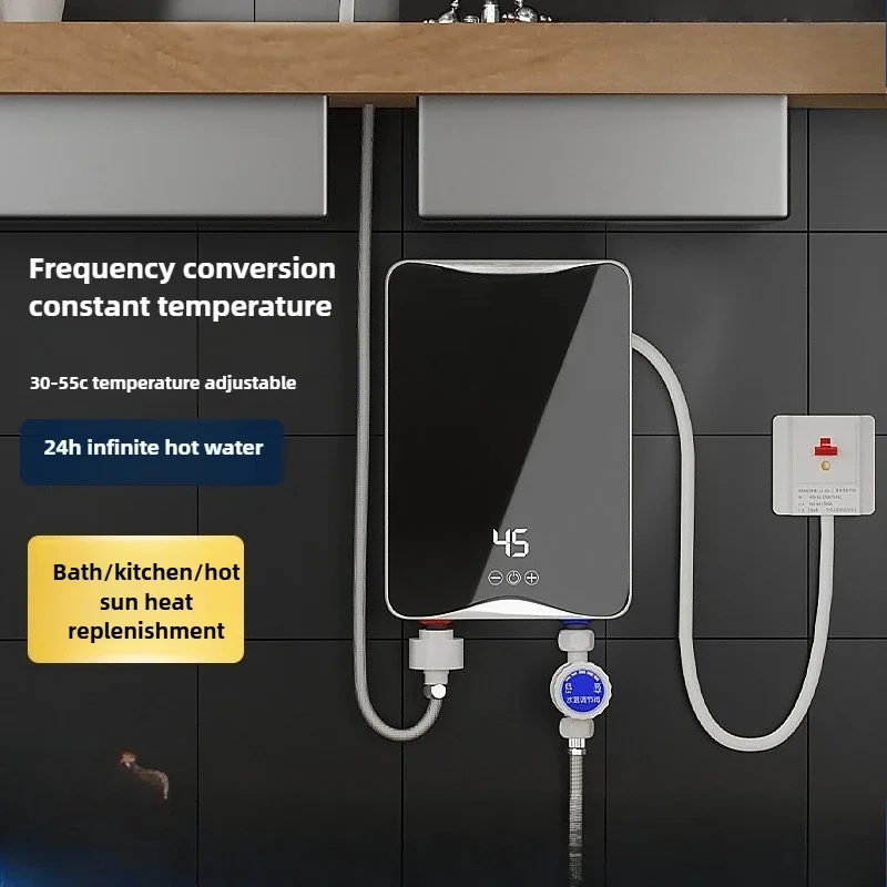Good 2kW-7kW Intelligent Frequency Conversion Instant Electric Water Heater Household Fast-heating Constant Temperature Shower H