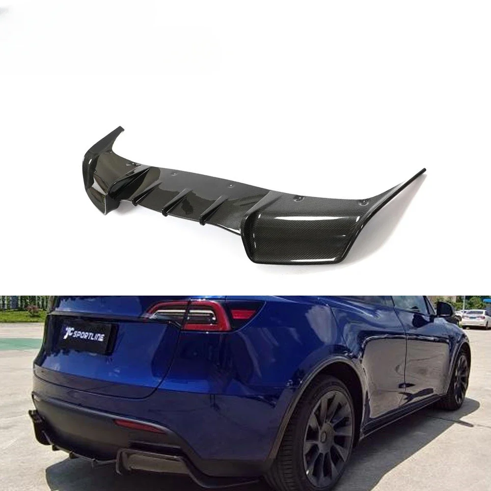 Auto Rear Diffuser Lip for Model Y Sport Utility 4-Door 2019-2021 Dry Carbon Fiber Material