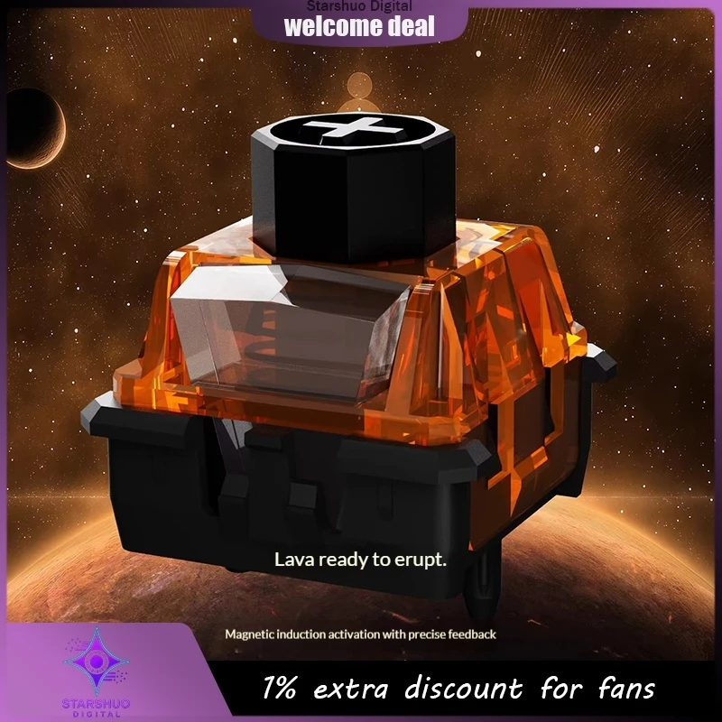 TNT LAVA eight-treasure Magnetic axis Magnetic Custom Boosted Version Octagonal Shaft Core Keyboard Switch More Stable