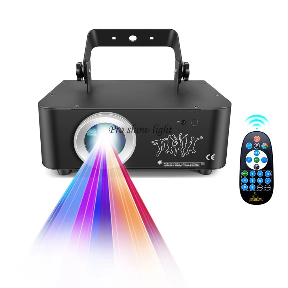 RGB Animation Laser Light DMX 550MW Beam Scanner Laser Light Projector 3D Lazer Light for DJ Disco Bar Club Party Wedding Shows