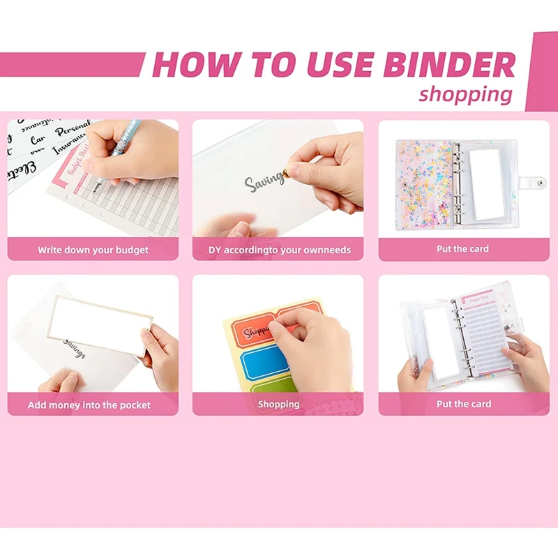 Budget Binder Money Organizer per buste in contanti per Budget Budget Planner con buste in contanti