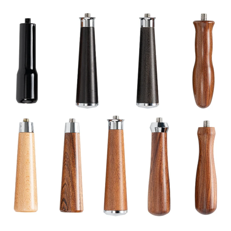 M10 Portafilter Handle Solid Wooden Handle For Espresso Portafilter Replacement Part Coffee Machine Modified Handle Barista Tool