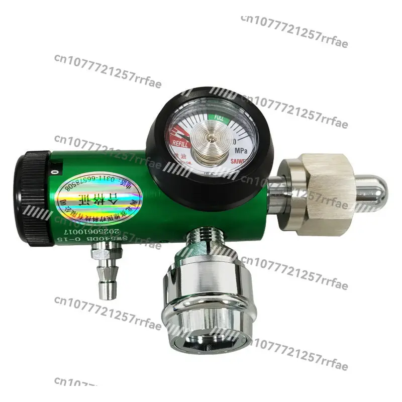 Pressure reducer: adjustable flow oxygen cylinder pressure reducing valve, ventilator pressure reducing valve, national