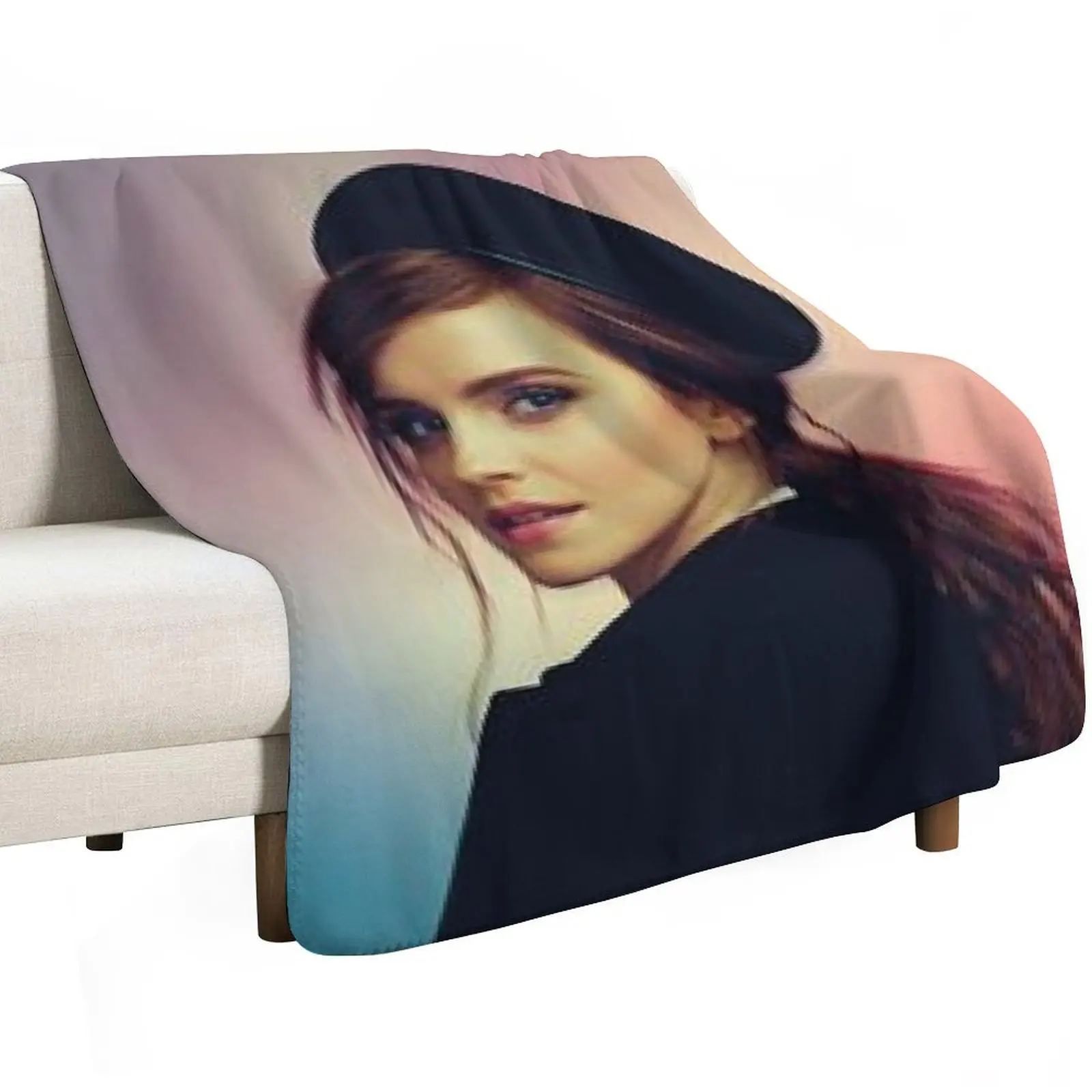 إيما واتسون رمي بطانية منقوشة دافئة متعددة الأغراض بطانية هدية شخصية #2