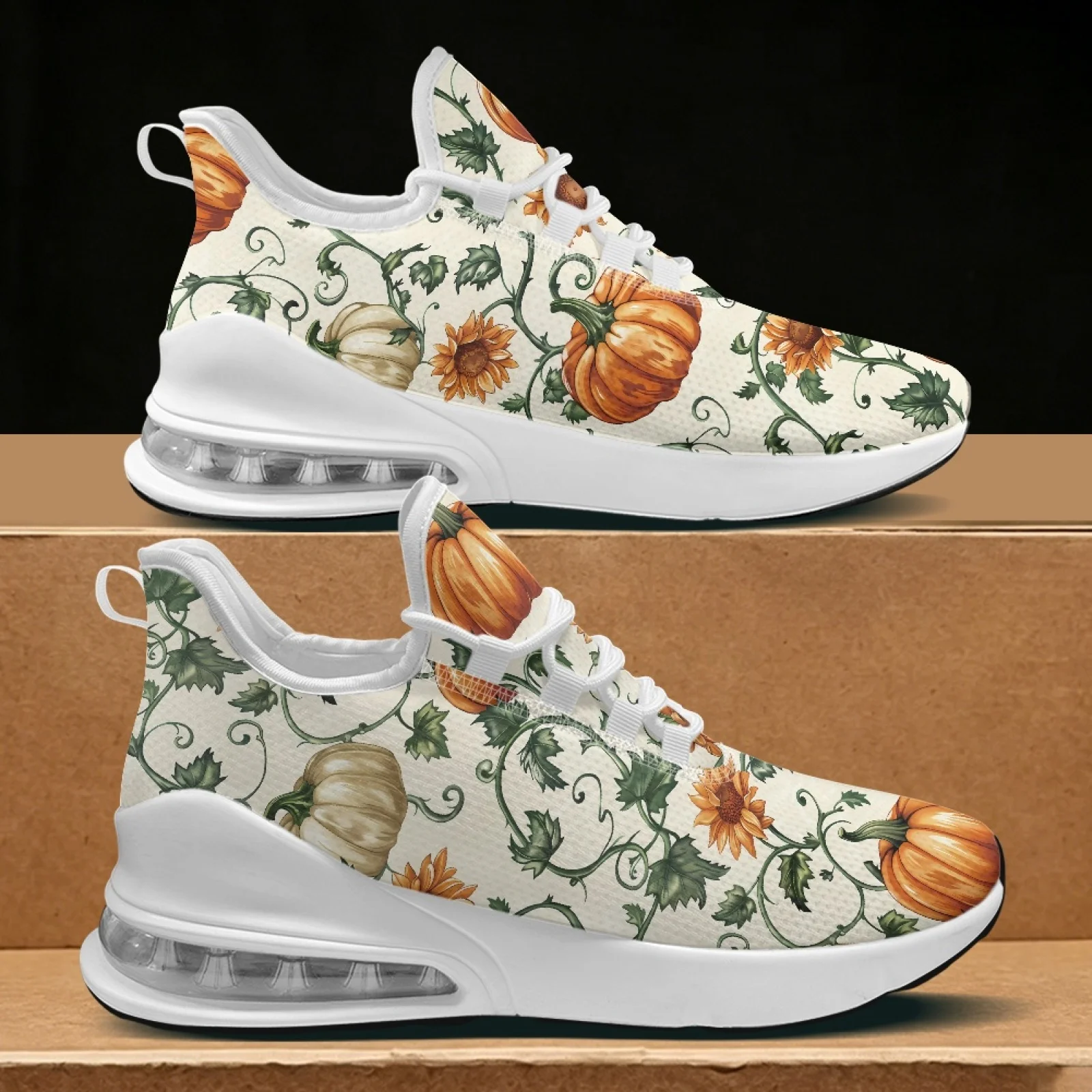 PENSTROLL Sunflower Pumpkin Womens Running Sneakers for Women's Casual Mesh & EVA Womens Walking Shoes Casual Athletic Wear