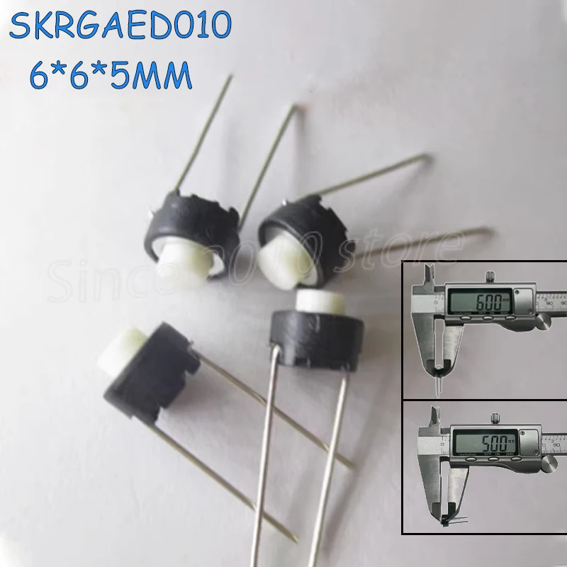 

10/20/50/100PCS SKRGAED010 ALPS Tact Switch 6*6*5 White Black Touch Switch 6*6*5mm DIP Tactile Push Button Micro Switch