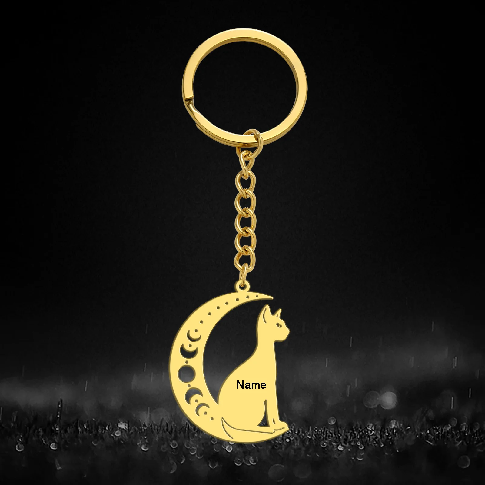 Рисунок 5 - Изготовленный на заказ брелок с силуэтом луны и кошки