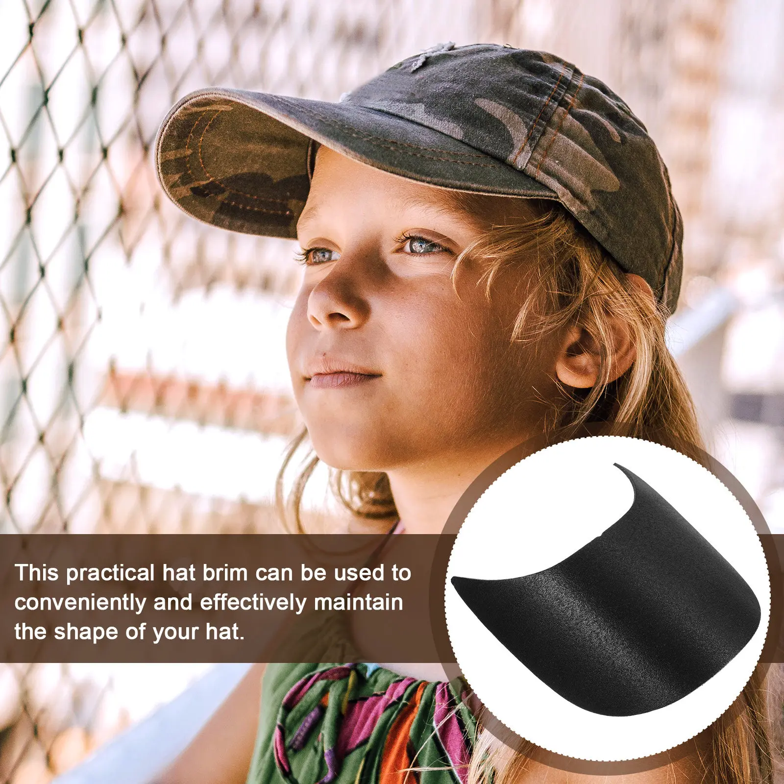 10Pcs Hat Brim Shaper Plastic Visor Inserts for Baseball Caps Sun Hats Golf Hats Sleek Fashionable Look Hat Brim Shaper view 5