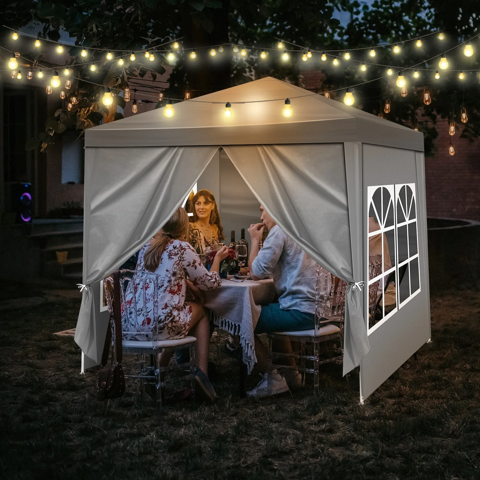 

6.5'x6.5' Patio Gazebo Canopy Tent Outdoor Party Tent Beach Tent With Bag