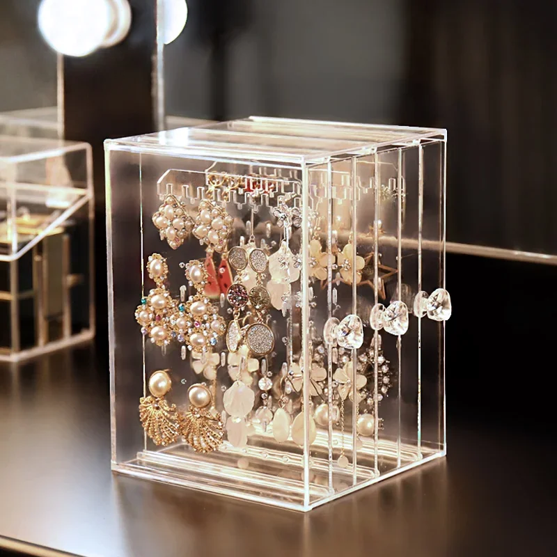 

Crystal Jewelry Plastic PS Showing Shelf Necklace Bracelet Rack Earrings Hanger Nail Art Display Stand Make Up Organizer