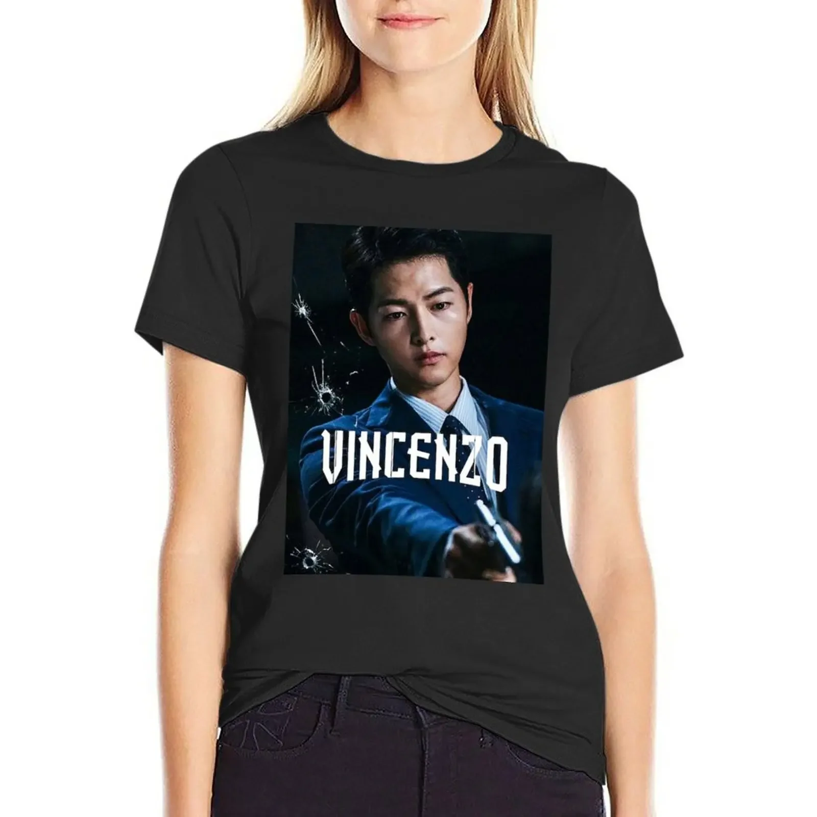 

Vincenzo Cassano Kdrama - Song Joongki T-Shirt plain customs funnys sweat t shirts for Women