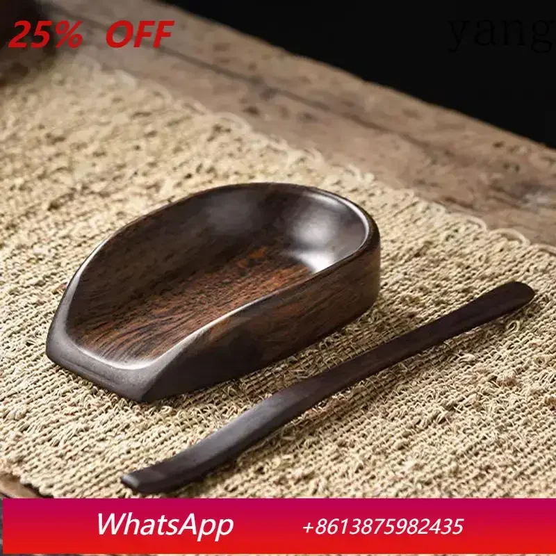 

Zen Kung Fu Tea Ceremony Accessories Solid Wood Handmade Tea Spoon Two Piece Set