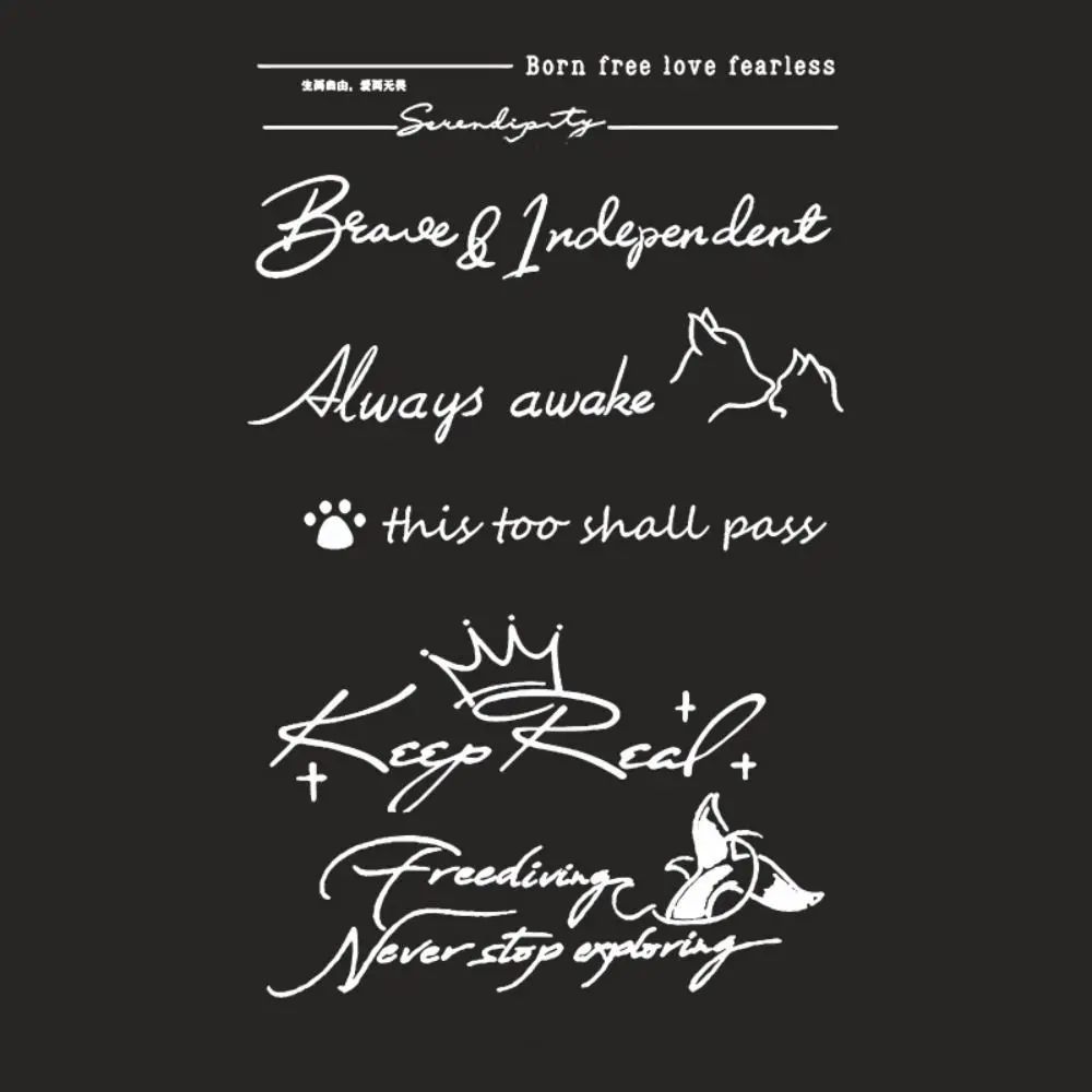 الإنجليزية رسالة عصير الوشم مقاوم للماء شبه دائمة وهمية الوشم المؤقت طويلة الأمد Hombre الفن وهمية الوشم النساء