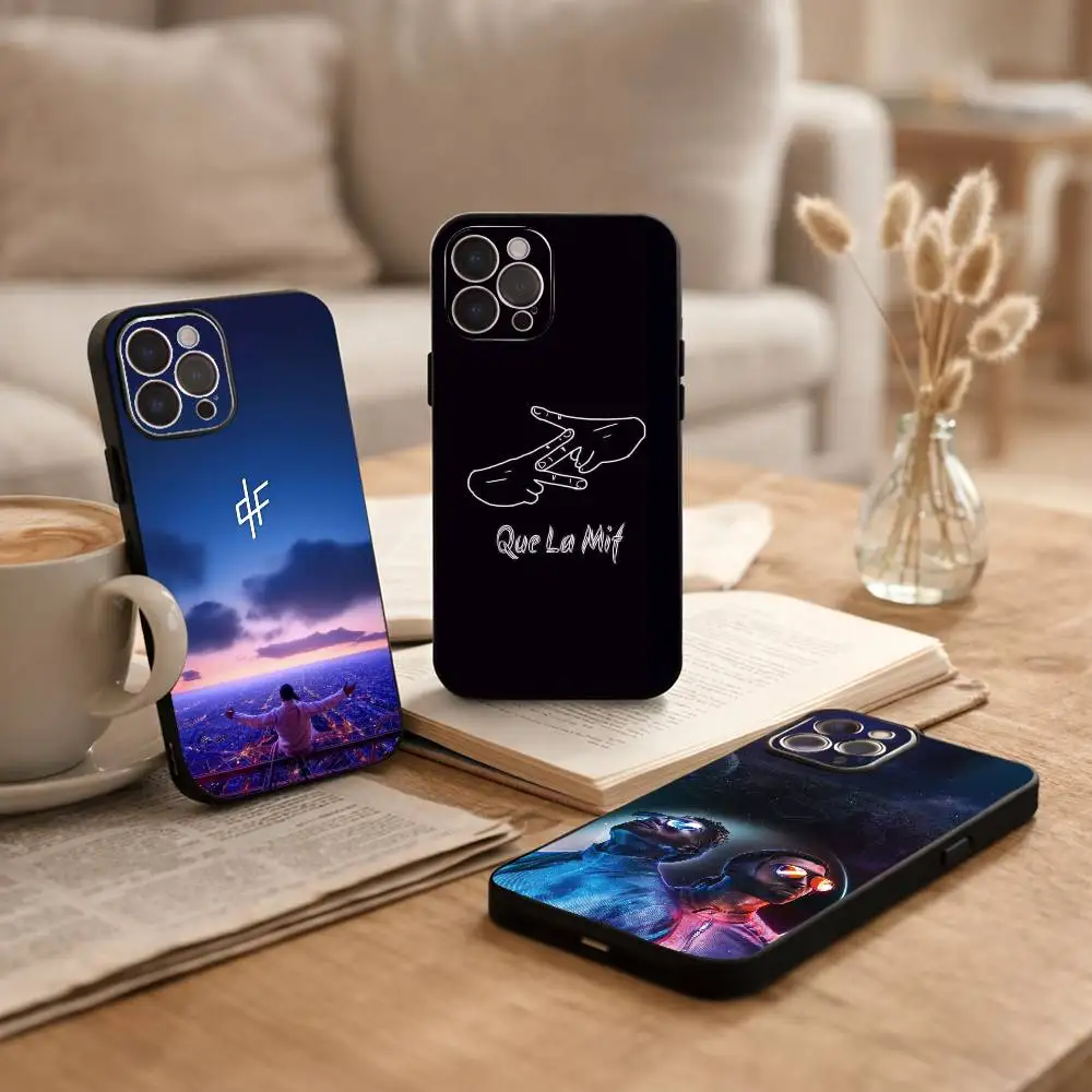 

P-PNL QLF Rapper Singer Phone Case For iPhone17,16,15,14,13,12Plus,Pro Max,XS,5G Soft Silicone Black Cover