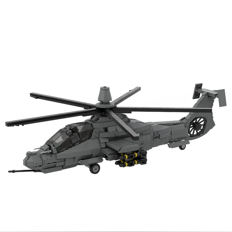 

952PCS 1:35 scale RAH-66 Comanching Stealth Helicopter model creative Child AssemblyToy birthdayGift technology building bricks