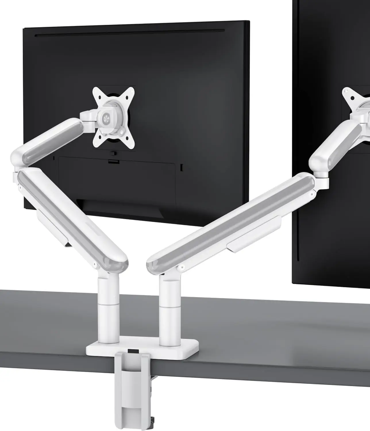 Dual Monitor Arm for 2 Screens up to 34" & 17.6 lbs, 360 Rotation, VESA 75/100, Ergonomic Clamp Mount for Home Office & Gaming