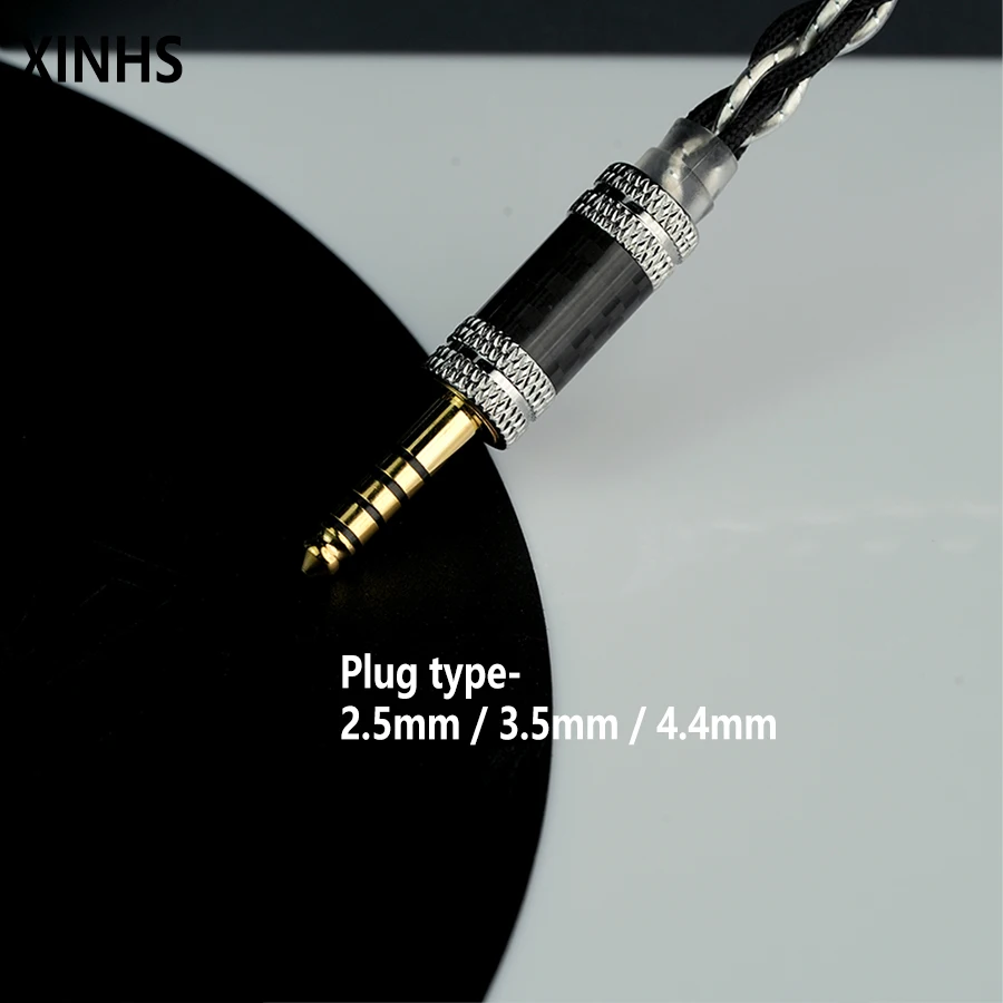 XINHS XH125 "Wuji" 6-Core Litz 7N Cobre de Cristal Único + Prata-Palládio Cabo de Atualização de Fone de Ouvido HiFi de Alta Res