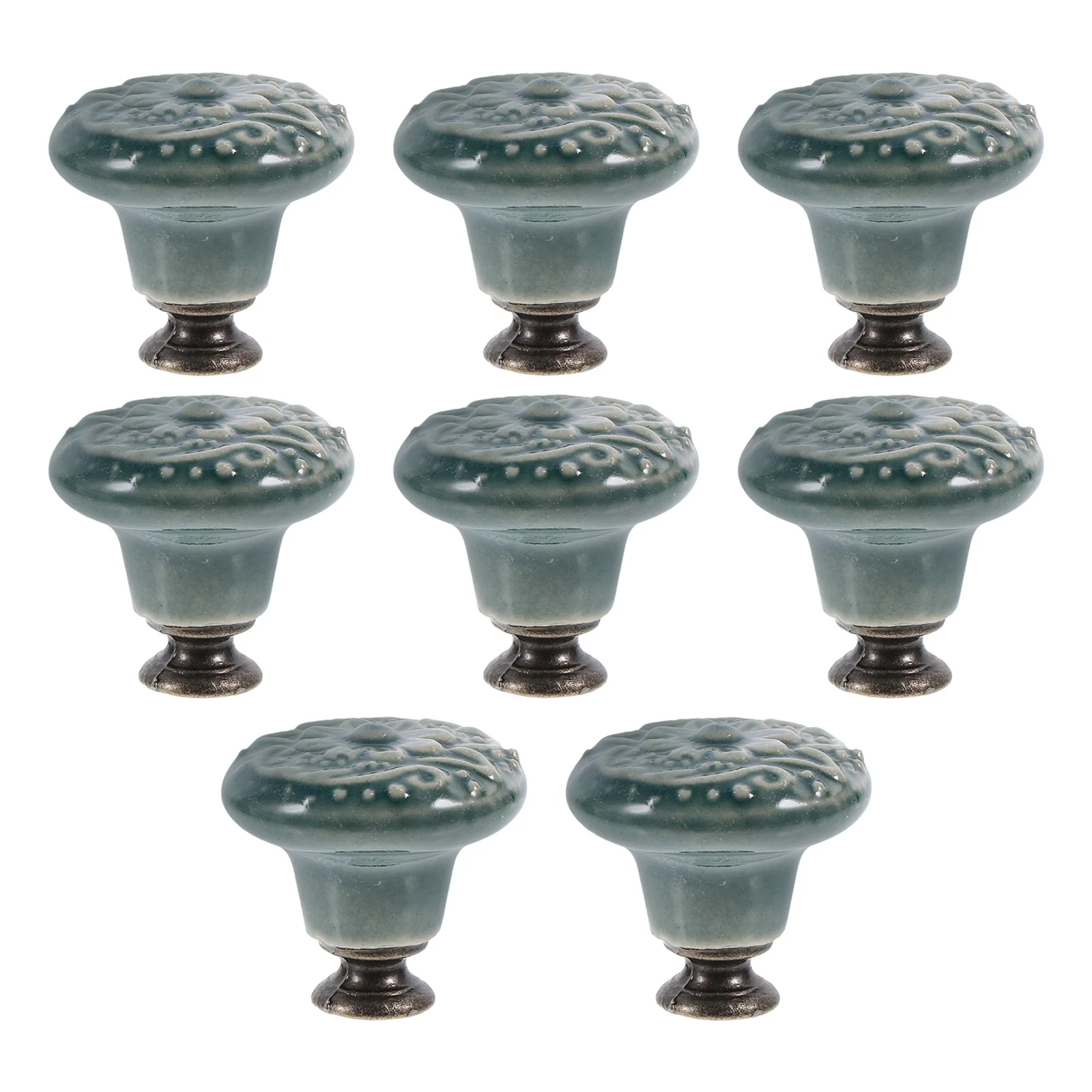 8 قطعة مقبض كابينة السيراميك درج يسحب الأثاث مقبض استبدال للمطبخ الحمام باب خزانة ملابس الأجهزة التبعي