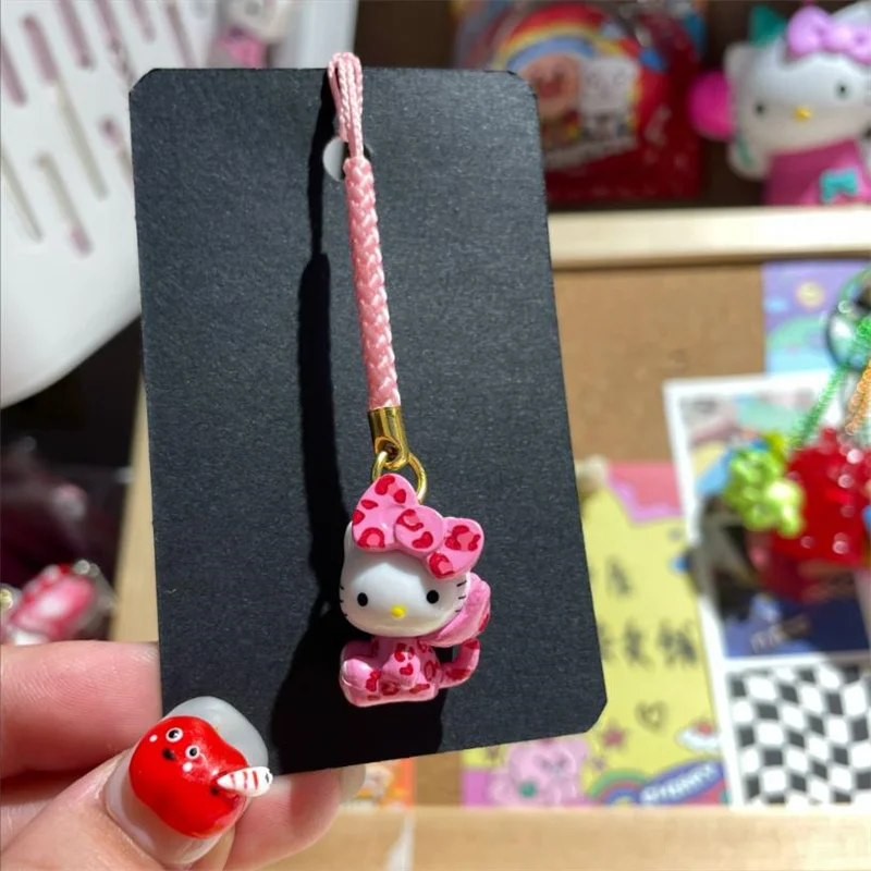 สายคล้องโทรศัพท์มินิโซ ลายคาวาอี้ ซานริโอ เฮลโล คิตตี้ สายคล้องข้อมือ พวงกุญแจสำหรับสาวๆ สายคล้องหูฟัง ของตกแต่ง
