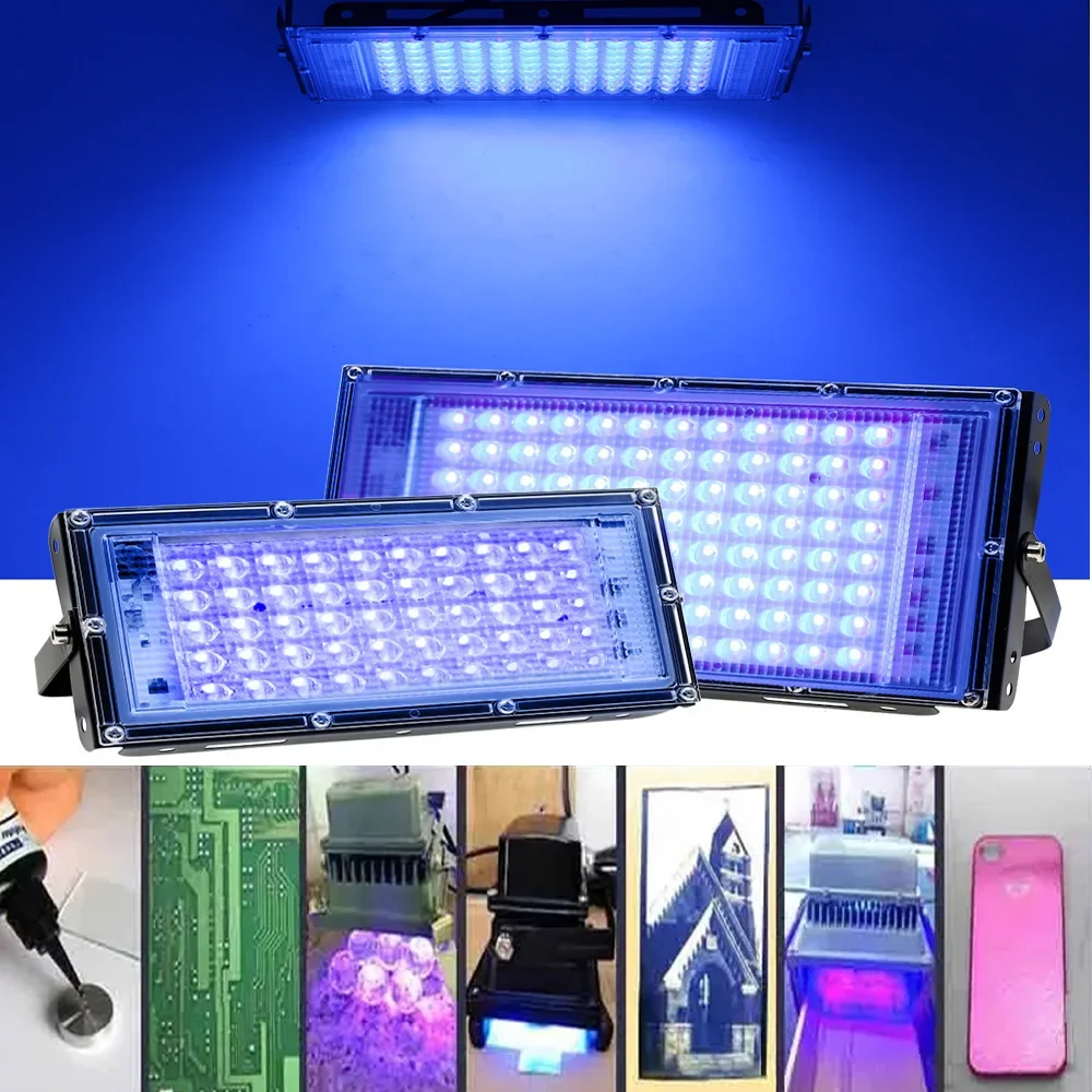 Purple light 365nm 405nm 395nm,100W 200W 300W  fluorescent detection shadowless glue green oil resin Ultraviolet UV curing lamp