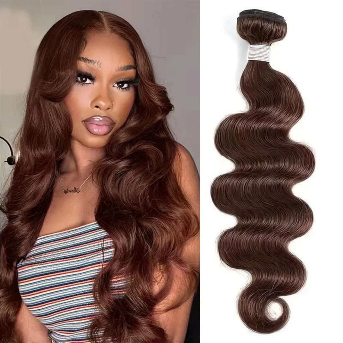 

# Набор из 4 пучков волос Body Wave, 1/3/4 пучка, бразильские волосы Body Wave, медово-коричневый цвет, 100% натуральные человеческие волосы для наращивания