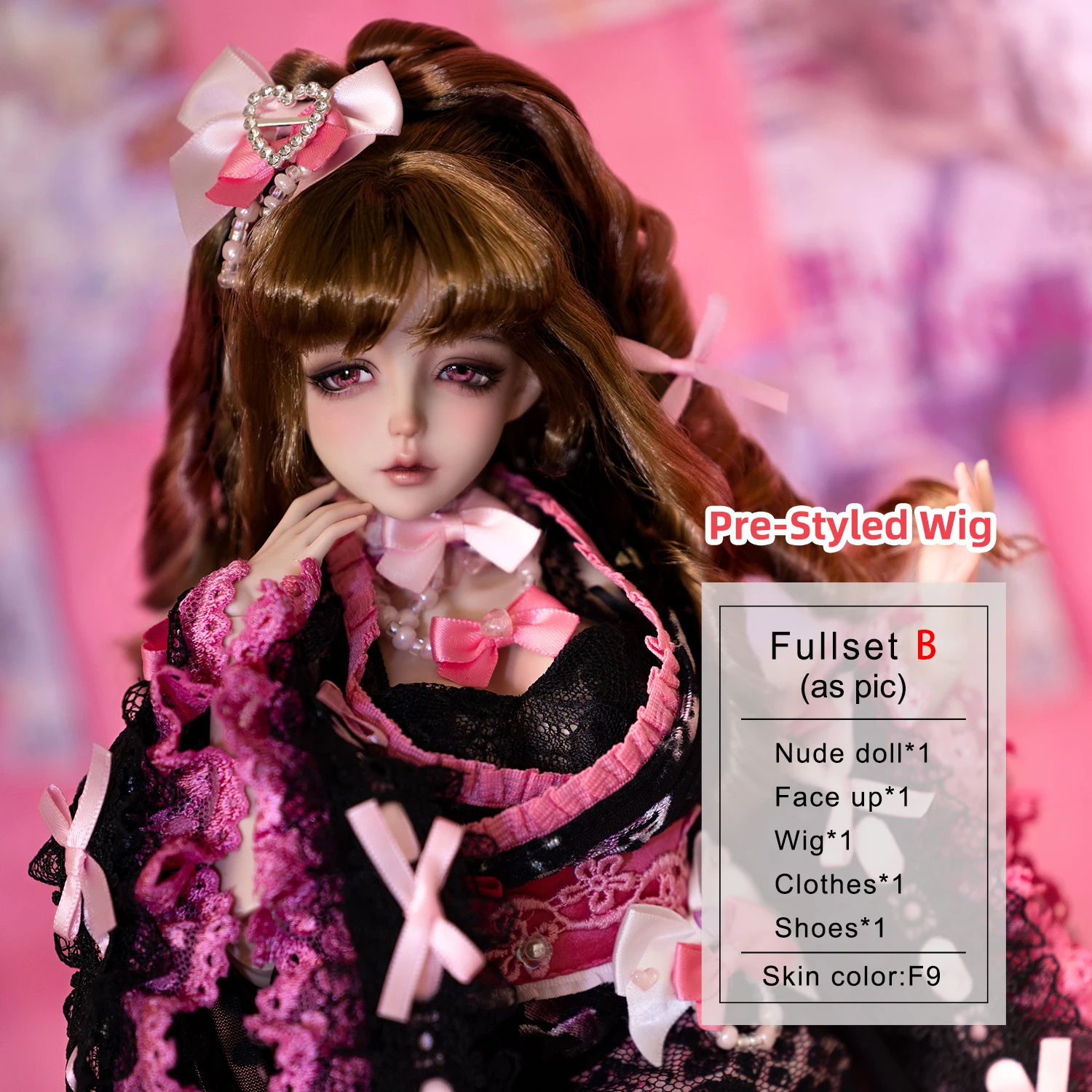 BJD pop 1/4 Elaina Y2K Shibuya Gal Retro Japanse tijdschriftstijl volledige set voor Joan Body originele pop van ShugaFairy
