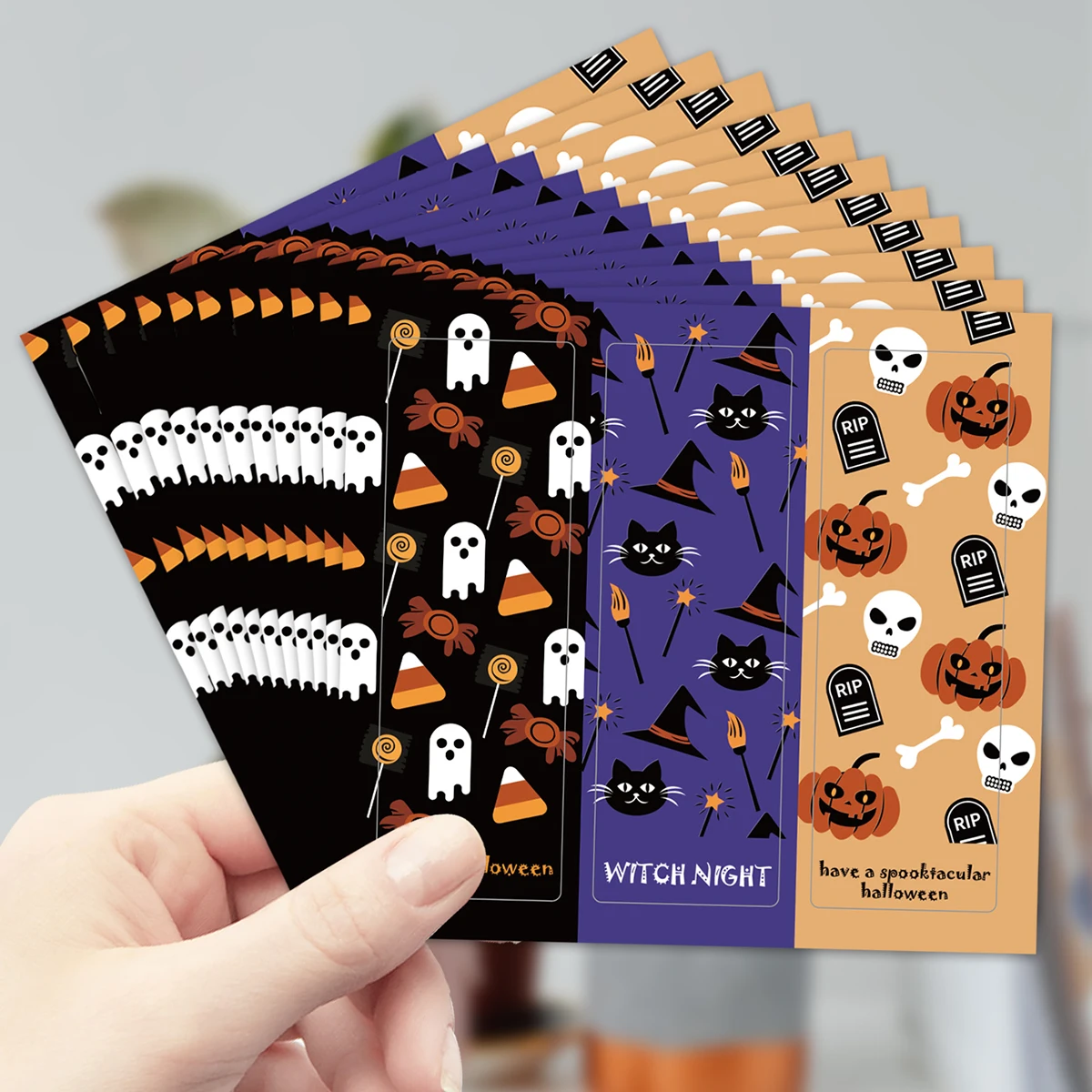 30sheets Happy Halloween Sealing Stickers,Gift Box Wrap Sealing Stickers Business Commodity Packaging Labels Gift Box Decoration