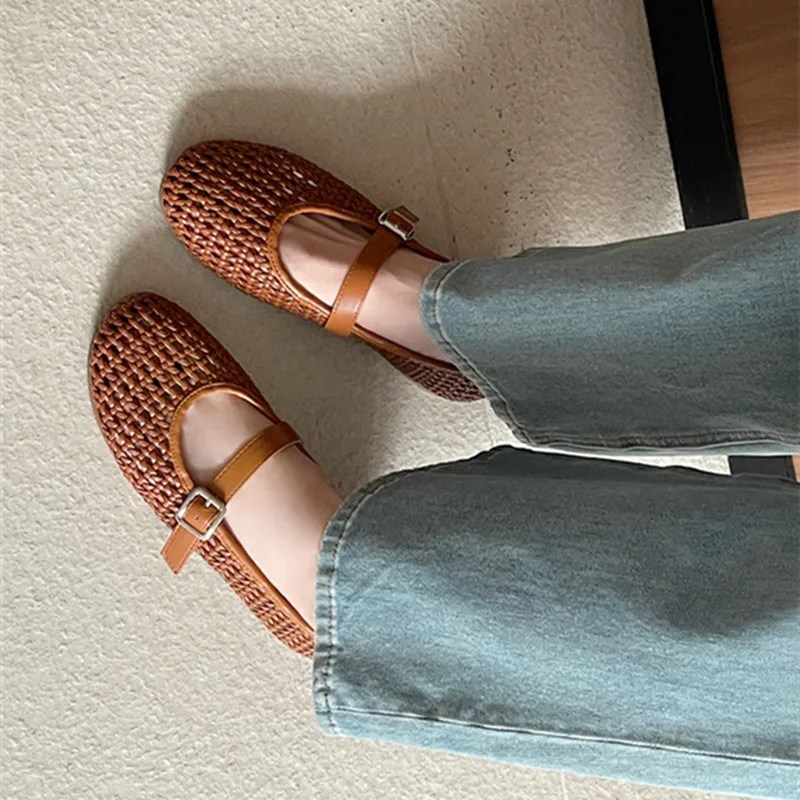 Bailamos New Brand Women Flat Shoes Fashion Mesh Ladies Elegant Mary Jane Shoes Soft Sole Outdoor Dress Ballerinas