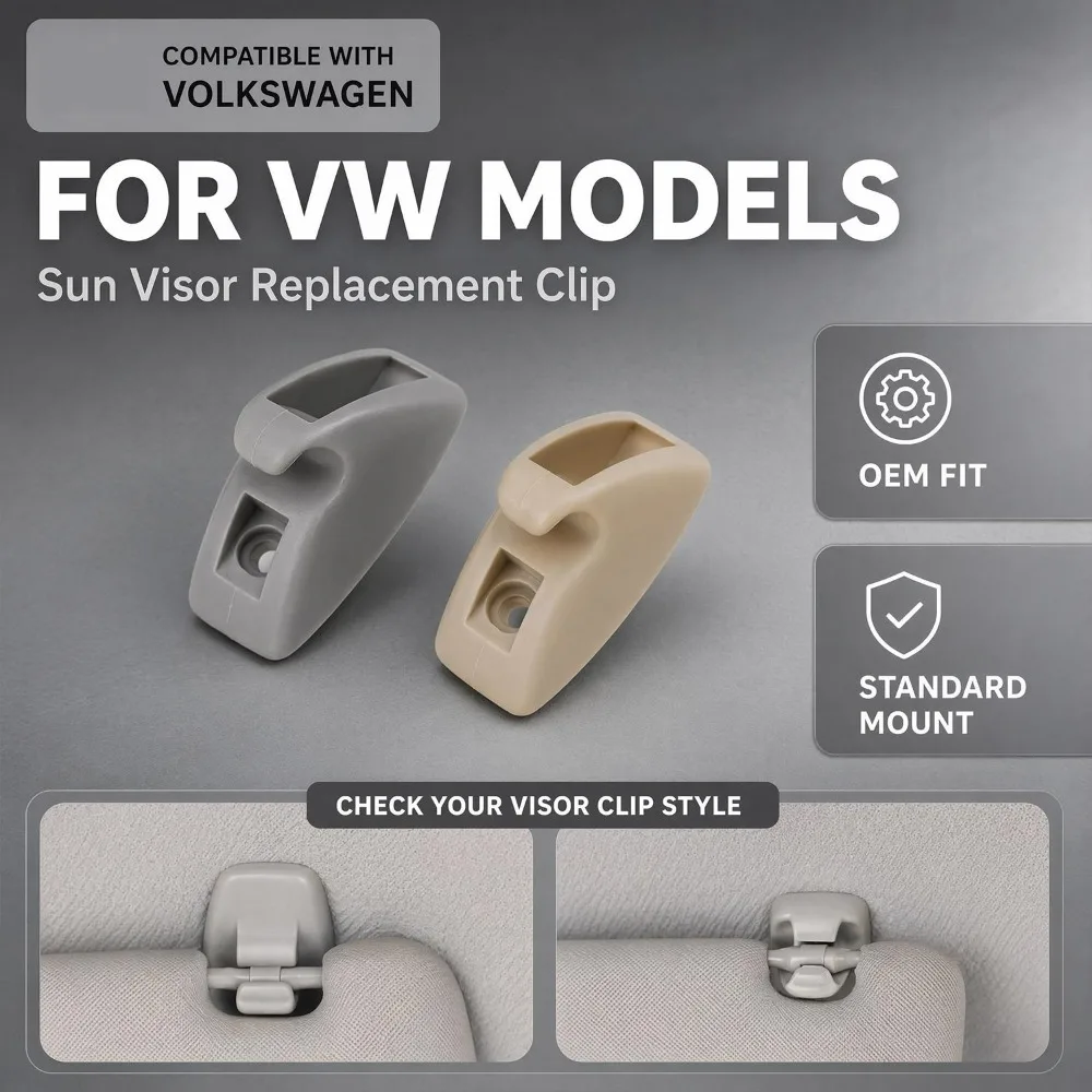 Auto Sunshade Bracket Car Interior Sun Visor Holder Hook Gray/ Beige PP Plastic Retainer Auto Interior Accessories for FAW VW