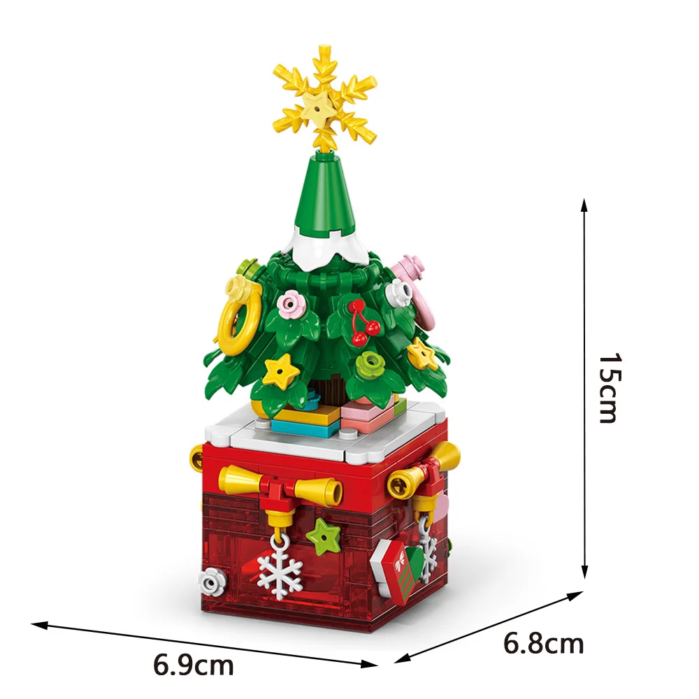 Natale Babbo Natale Casa di neve Pupazzo di neve Casa Building Blocks Mattoni Decorazione fai da te Ornamento da tavolo Giocattoli per bambini
