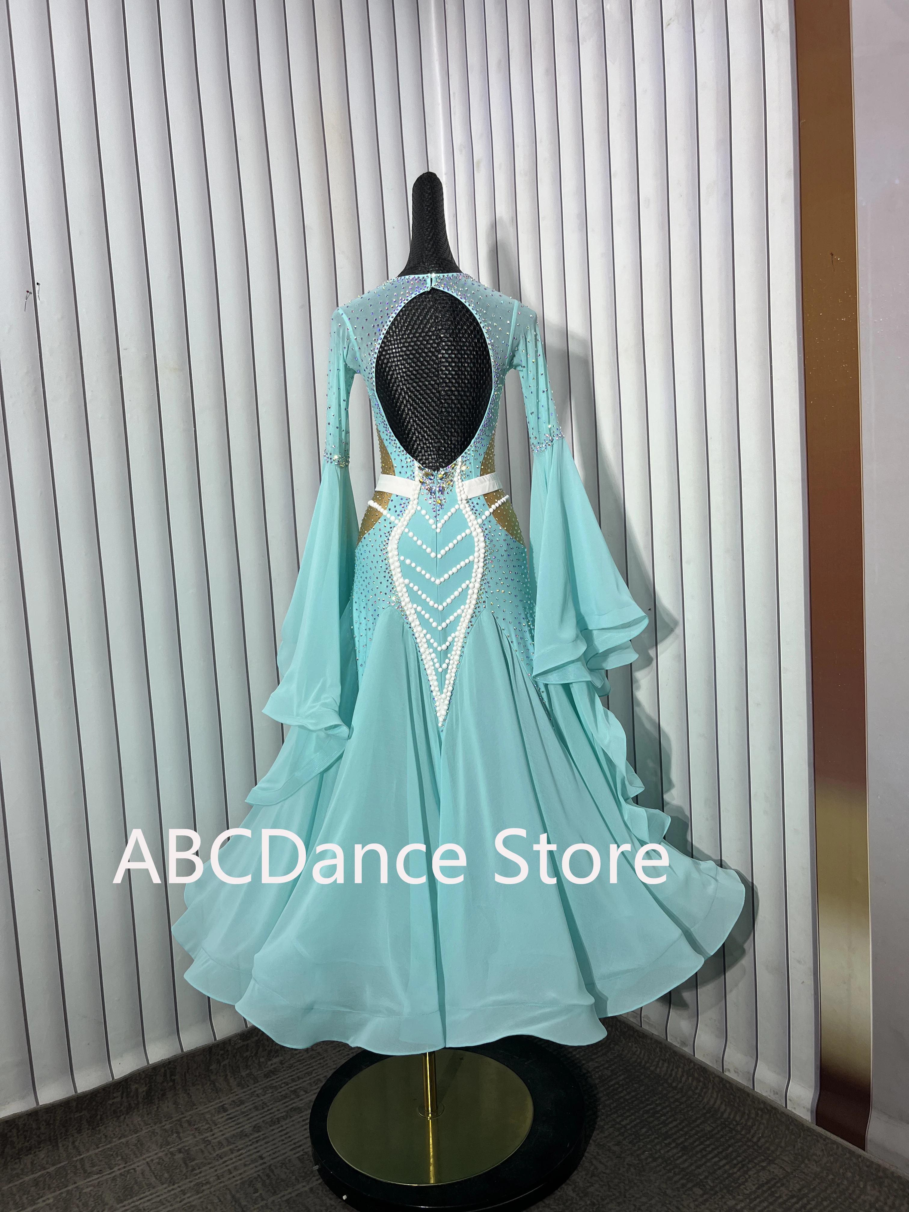 فستان رقص قاعة الرقص الصيفي فستان رقص قياسي فستان قاعة الرقص للمنافسة زي الرقص الحديث ABCDance Store