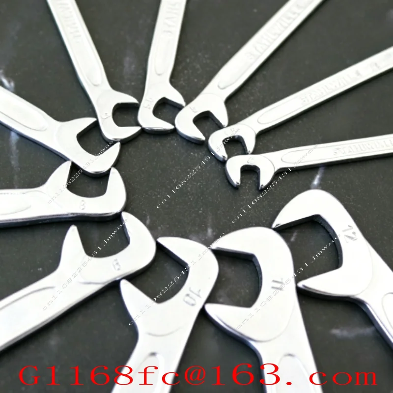 High Quality Professional Open-end Wrench Ultra-thin 3.2-14mm 12 Series
