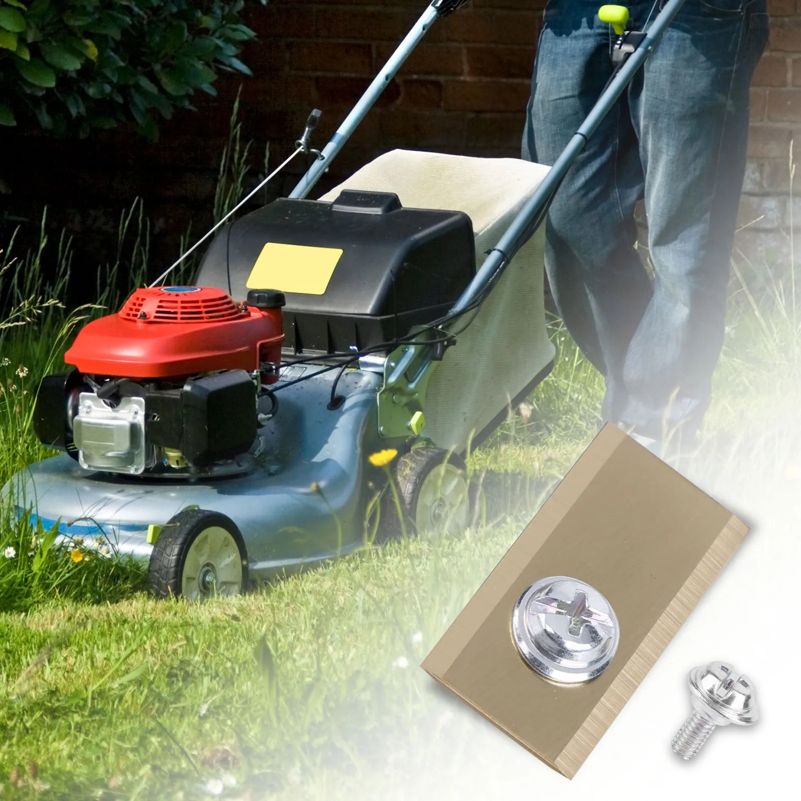 Replacement Blades Stainless Steel Includes Mounting Screws 7x10.8mm Center Holes Suitable for Dreame Lawnmower Accessories