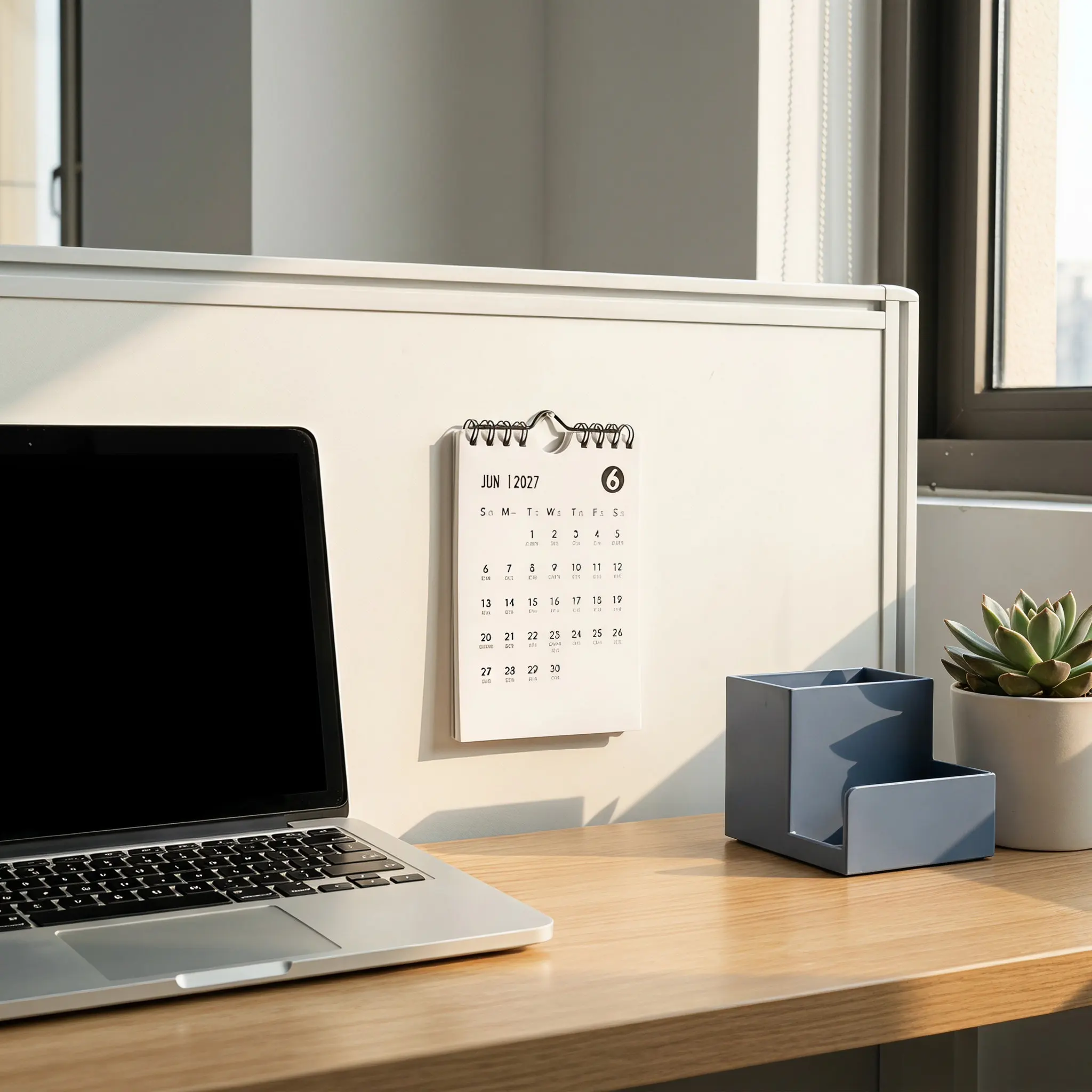 Small Wall Calendar 2026-2027 A6 Minimalist Monthly Desk Planner Notepad for Office Study Fridge Use Mini Desk Calendar