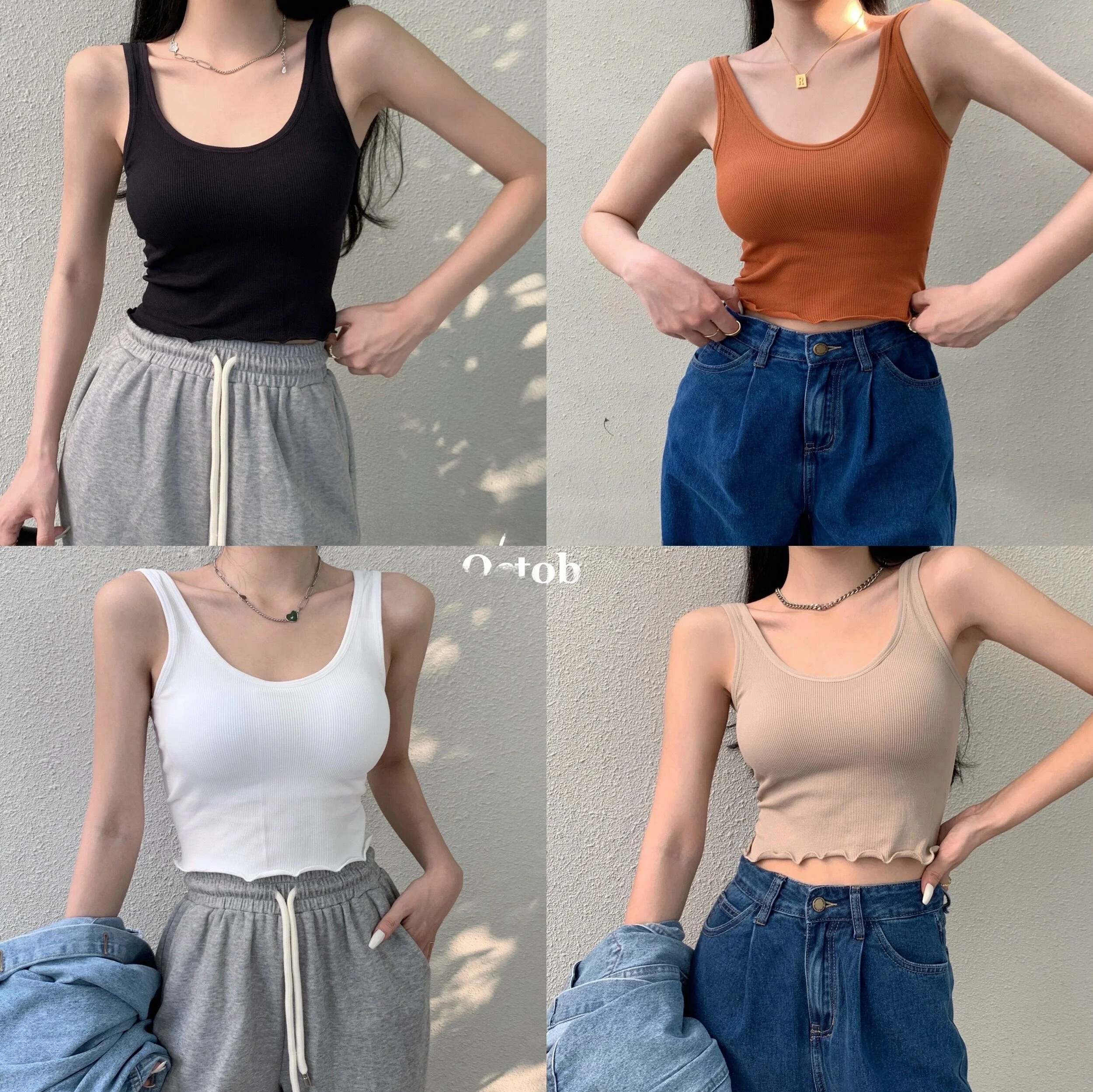 Wireless Integrated Bustier Top Bralette Small Chest Gathered Nylon Fabric Base Layer Tank Top for Outerwear by Ta an Li