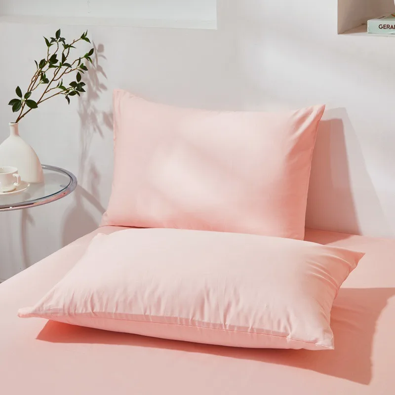 2pcs/1pcs Pillowcase Skin-Friendly Breathable Envelope Pocket Sleeping Cotton Pillow Cover Soft Pillow Case Home Bedding