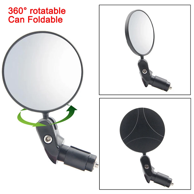 Motorcycle Rear View Mirrors Round  Universal Reflector Convex Mirror Foldable Motorbike Side  for Motorcycle Bike Accessories