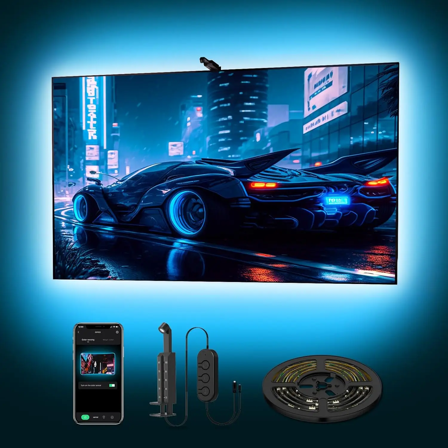 

TV LED Lights That Change Sync with TV Picture TV Backlight Sync to Screen Immersive LED Light with AR Sensor Camera Music