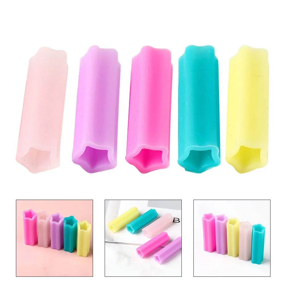 

5pcs Silicone Protective Caps For Cuticle Nipper Scissors Cover Tweezers Tip Cap Manicure Tool Sleeve Pedicure Trimmer Cover