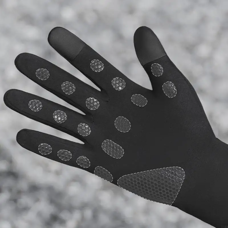 خفيفة الوزن قابلة للتنفس. قفازات تزلج كاملة الأصابع قفازات شتوية للطقس البارد على الجليد للجري وركوب الدراجات والقيادة 24BD #6