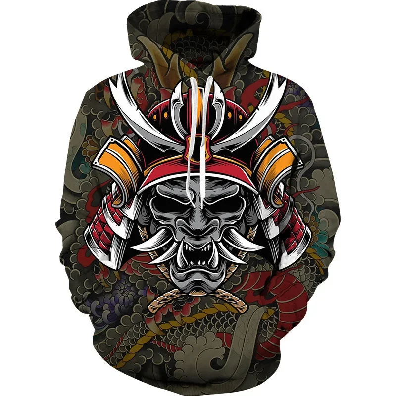 2024 Viking Warrior Loose Hoodie 3D Digital Printing Men's and Women's Fashion Joint Hip Hop Pullover Men's Casual Long Sleeve