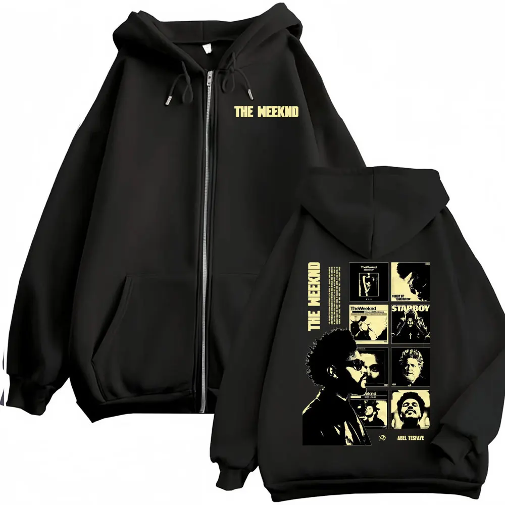 The Weeknd After Hours Til Dawn Cover Jacket Sweatshirt Men's Women Harajuku Vintage Zip Up Hoodies Long Sleeve Zipper Pullovers