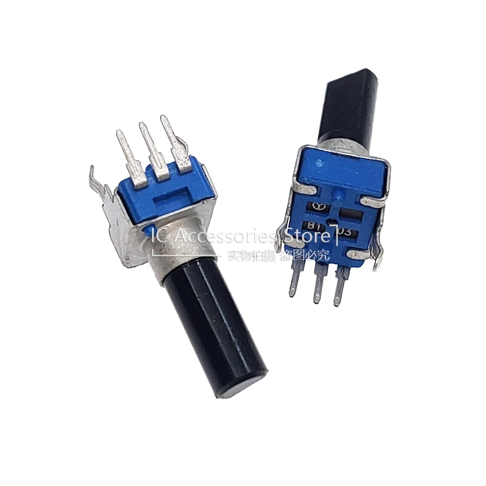 5PCS 09 Type RV09 Vertical Single 3Pin B10K B103 B20K B203 B50K B503 Potentiometer D Shaft Length 18MM