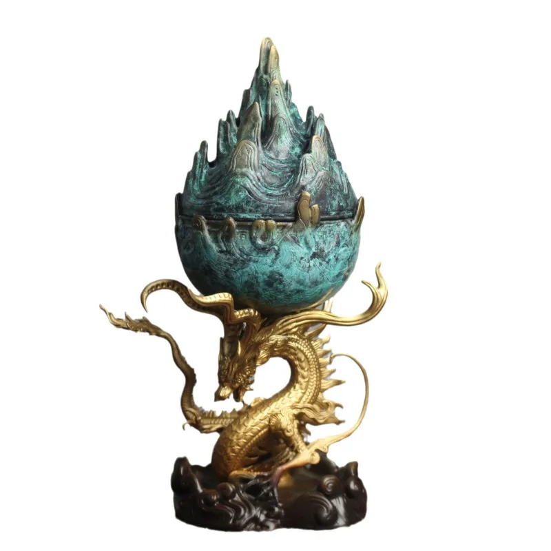 Household indoor color carving incense burner sandalwood burner incense burner home tea ceremony incense ornament