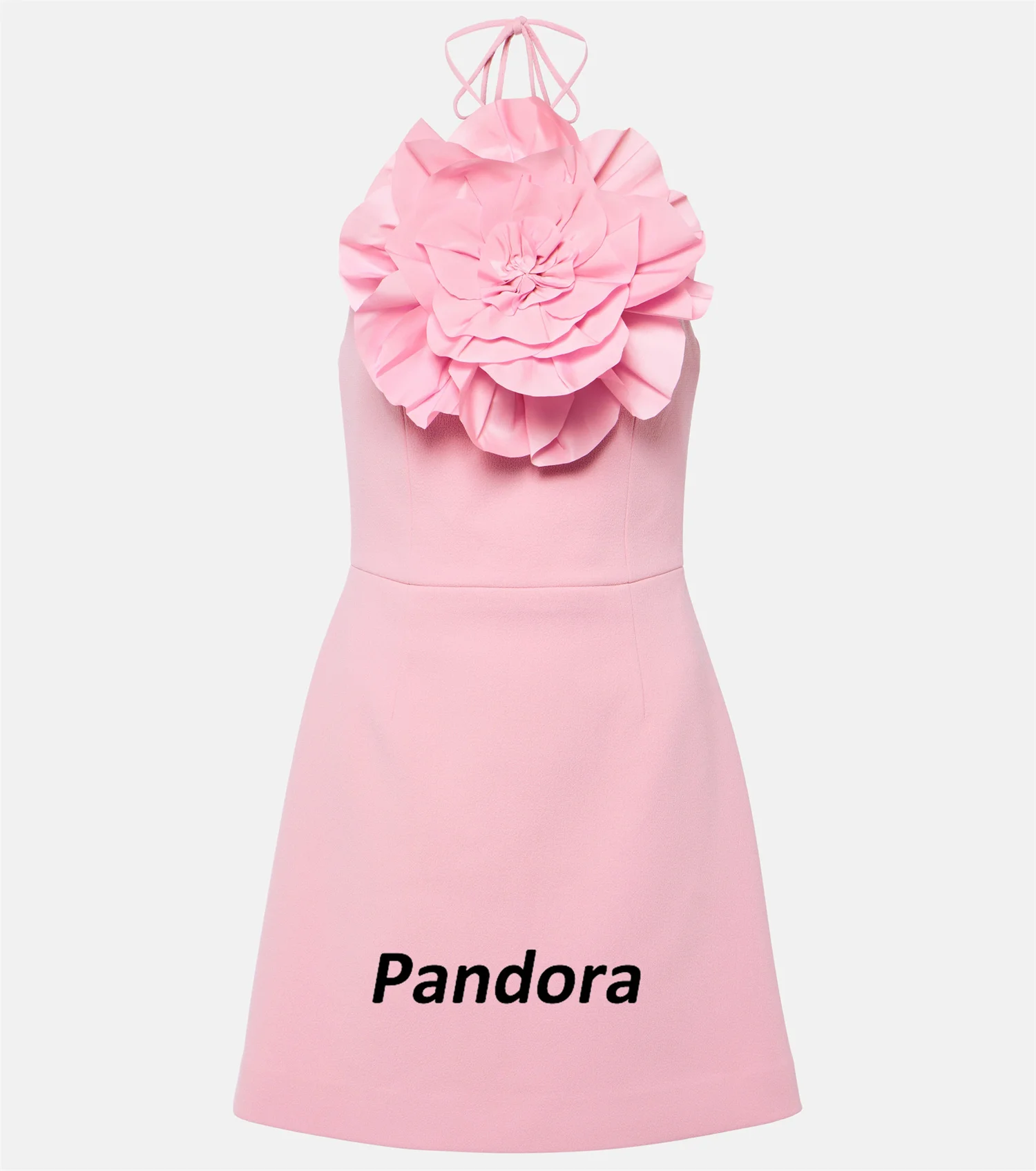 Pandora A-Line Halter Prom Dress Flowers Mini Dress Evening Summer Elegant Party Dress For Women 2024