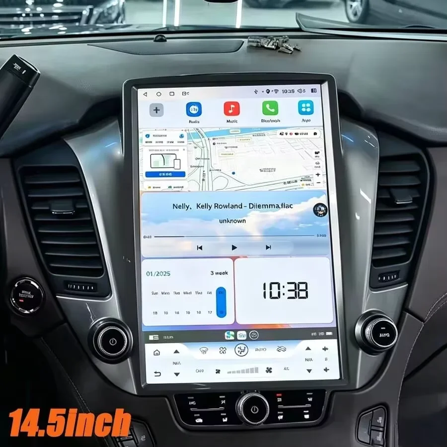 Carplay 14.4 Android 13 Car GPS Navigation For GMC Yukon/Chevrolet Suburban/Tahoe 2015-2019 Touch Screen Headunit Multimedia 4G