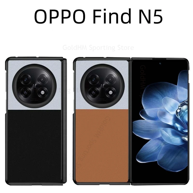 

Capa For Oppo Find N5 Shockproof Leather Splice Phone Case For OPPO Find N3 Holster Hard PC Flip Cover For Find N2 N5 N3 Fundas