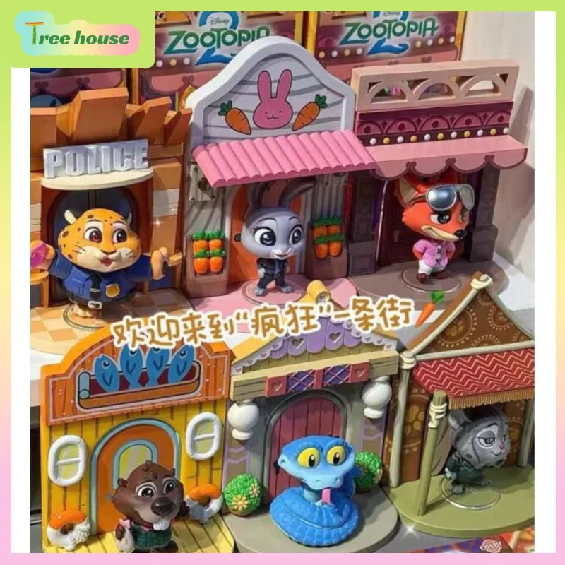 

Hot Toys Zootopia 2 Cosbi Diorama Series Judy Hopps & Nick Wilde Mini Scene Figure Blind Box Perfect Desktop Display & Gift