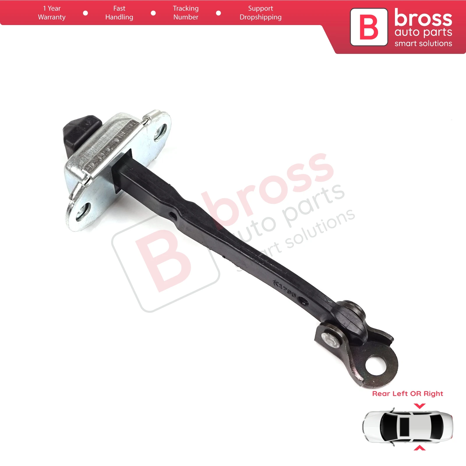 

BDP1251 Rear Left or Right Door Catch Hinge Brake Stop Check Strap Limiter 824306058R for Renault Megane 4 BFB 2015-On 4/5 Door