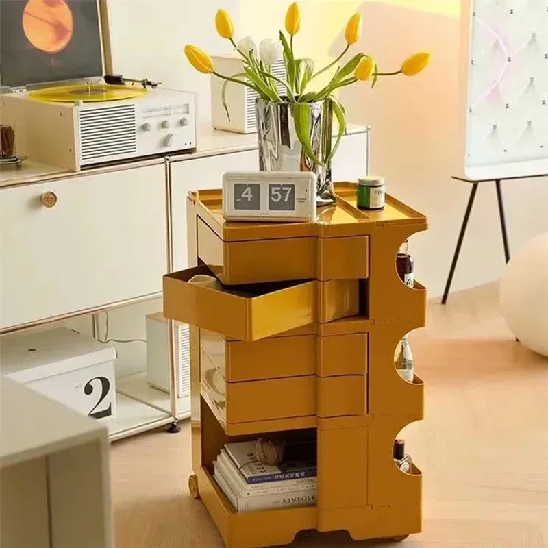 Rotating Removable Storage Cabinet Bedroom Mobile Bedside Table Creative Storage Cabinet Ins Simple Office